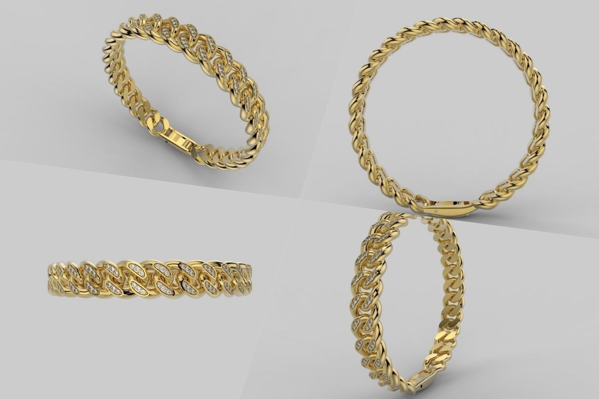 Set Chain - Jewelry 3D - 4 Models 3D Model Collection_52