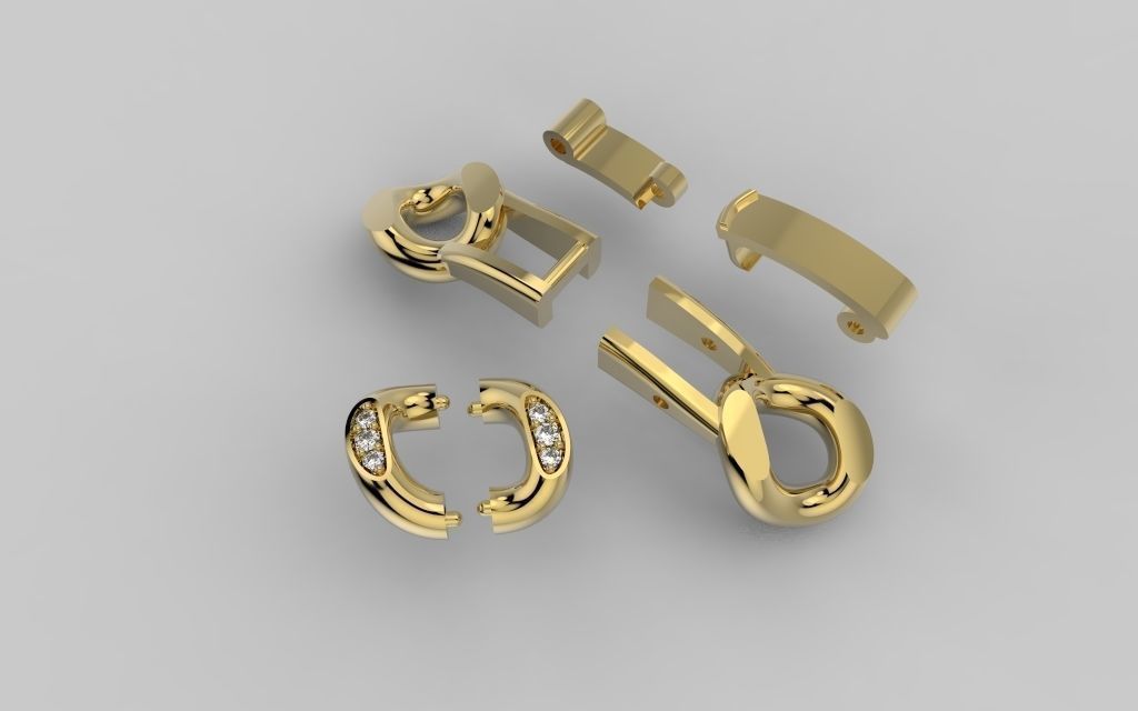 Set Chain - Jewelry 3D - 4 Models 3D Model Collection_43