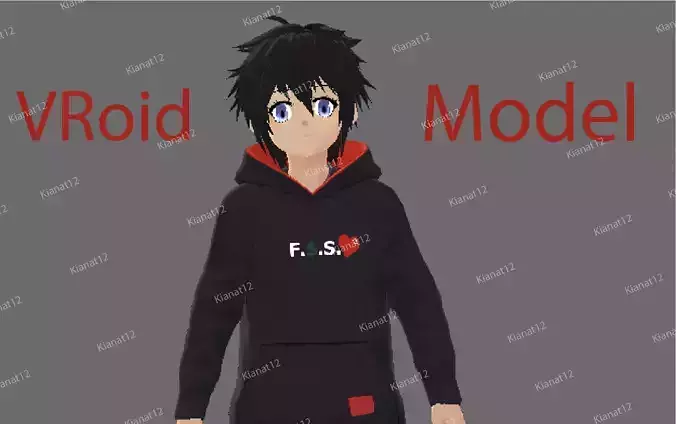 3d low poly  male avatar for gaming vtubing and also for vrchat