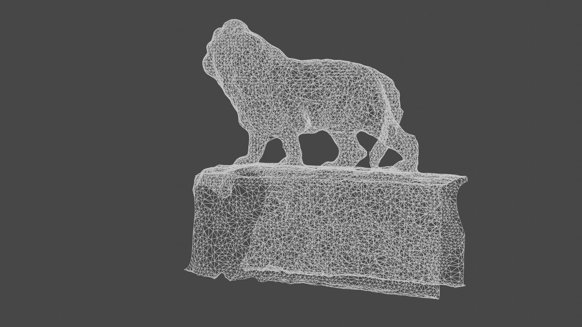 lion statue 3d scanned raw archive 3D model_5