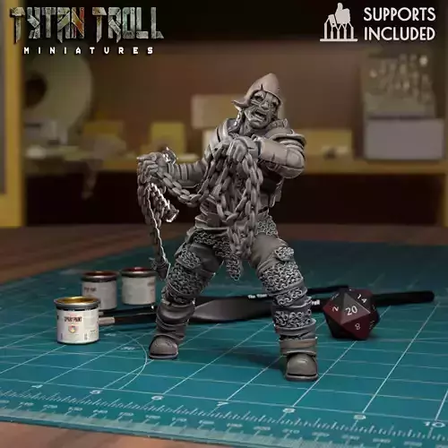 Pilgrim Wastelander Flail Soldier - Pre-Supported 3D print model