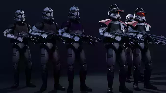 Clones Trooper Special OPS Rigged 3D model