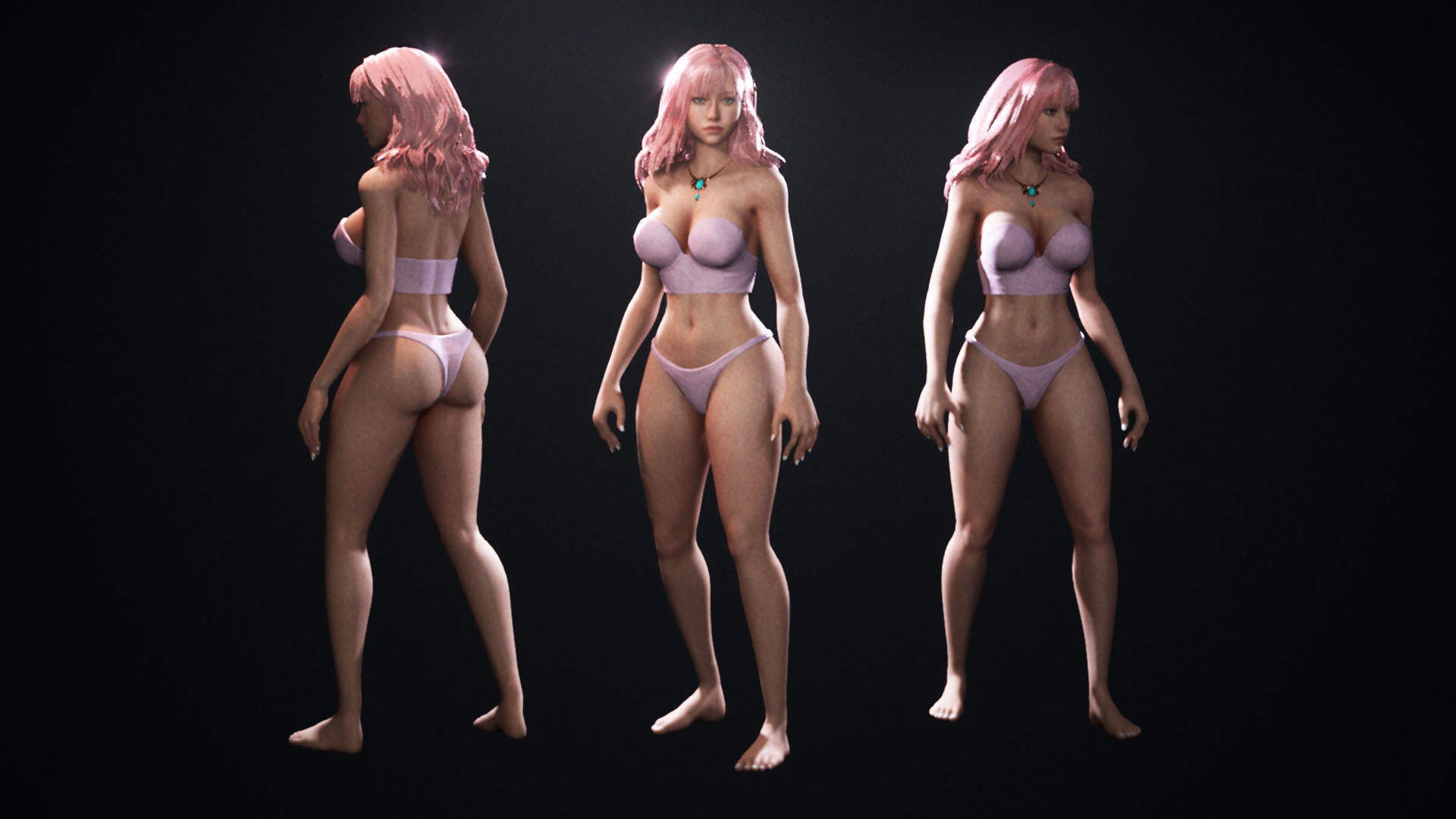Witch Girl - Game Ready Rigged Character Low-poly 3D model_4