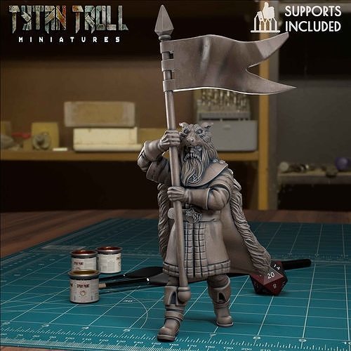 Northern Guard Bannerman - Pre-Supported 3D print model