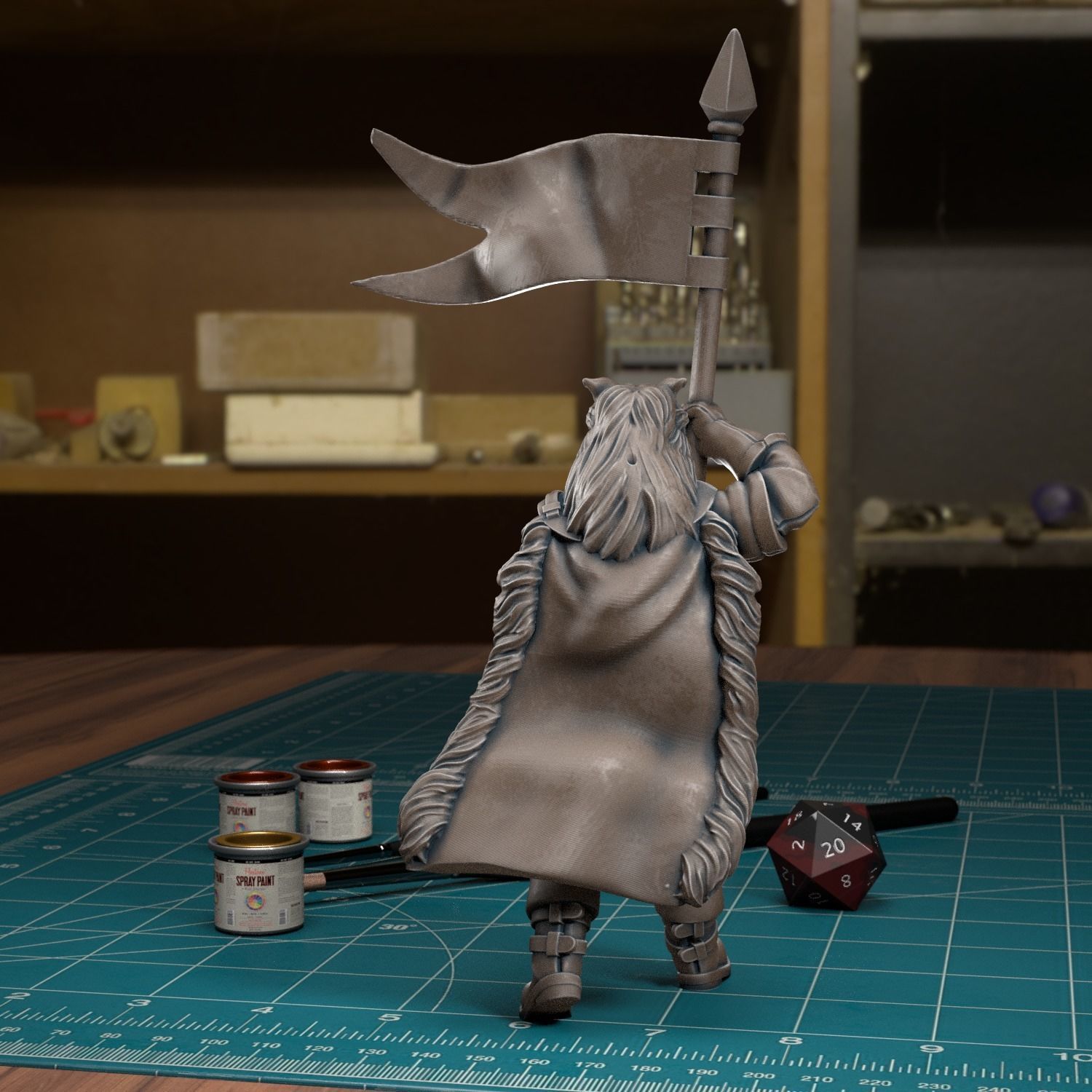 Northern Guard Bannerman - Pre-Supported 3D print model_4