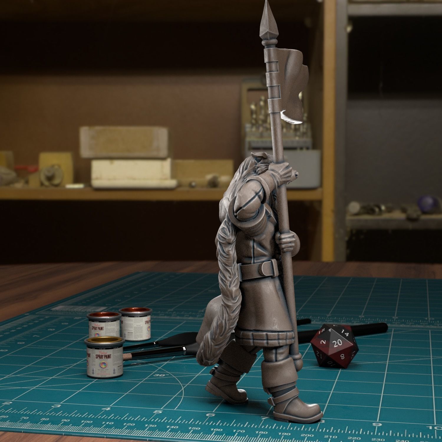 Northern Guard Bannerman - Pre-Supported 3D print model_5