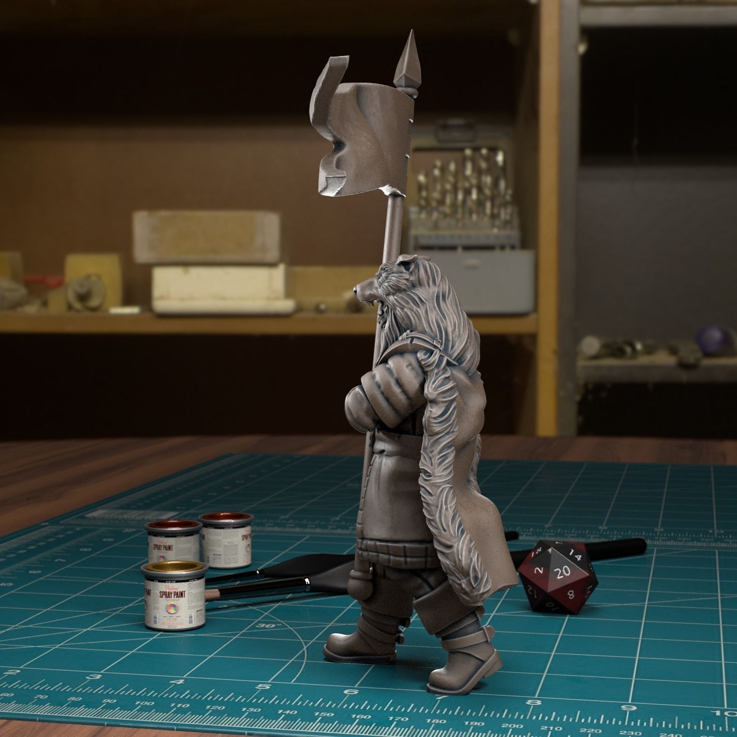 Northern Guard Bannerman - Pre-Supported 3D print model_3