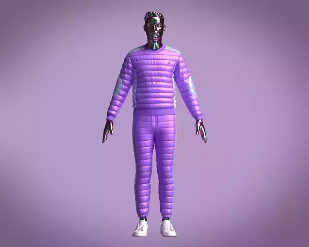 Metaverse-Puffer Jacket with puffer Jogger