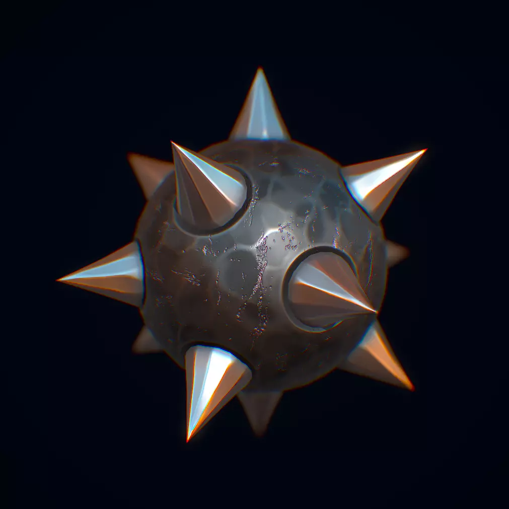 Spike Ball Low-poly 3D model