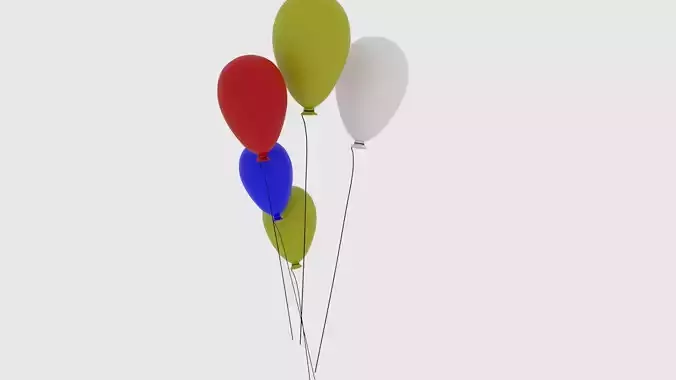 Balloons colorful floating in air