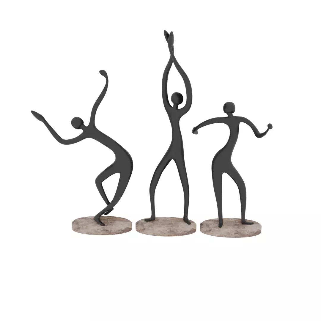 Abstract dance Figurine 3D model_0