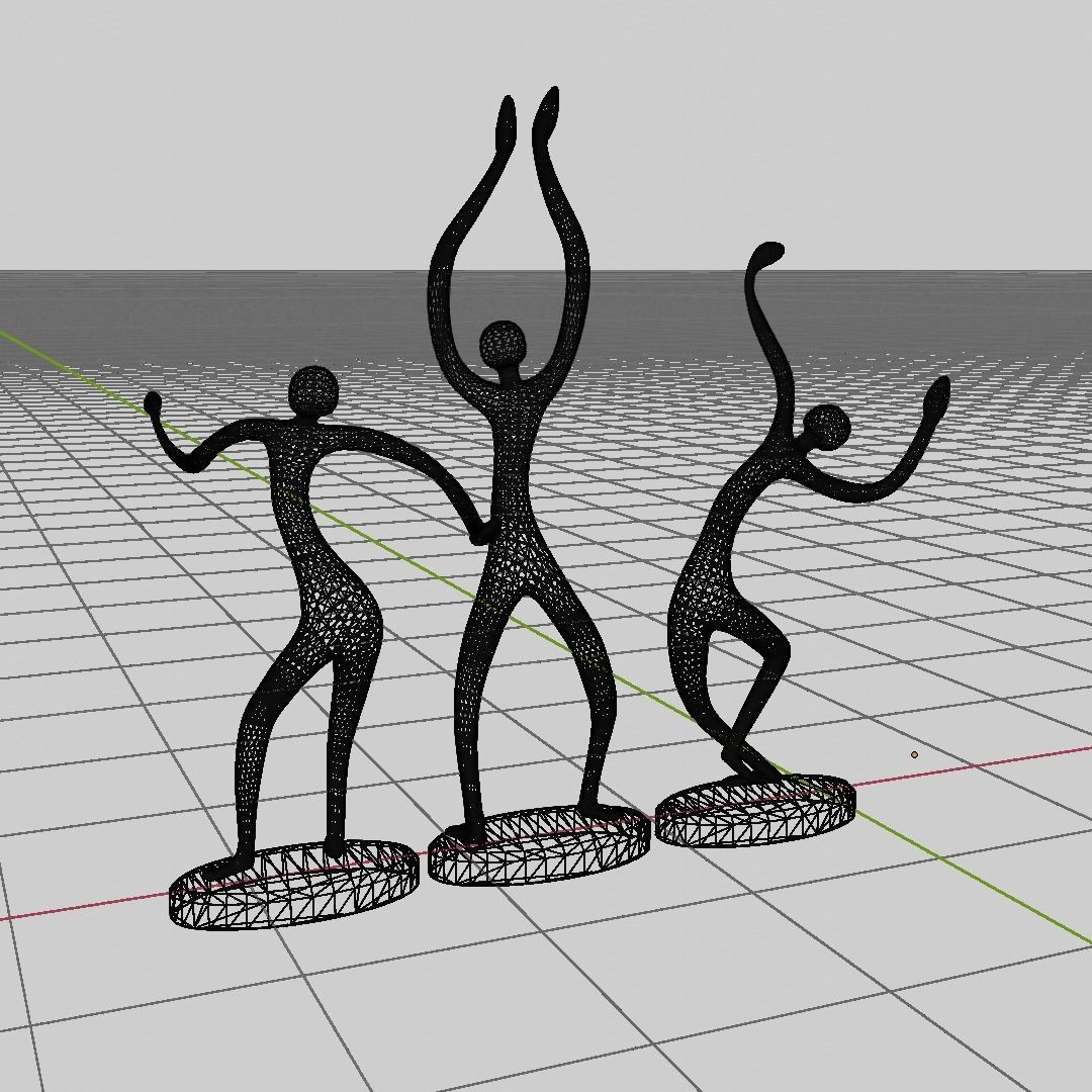 Abstract dance Figurine 3D model_5