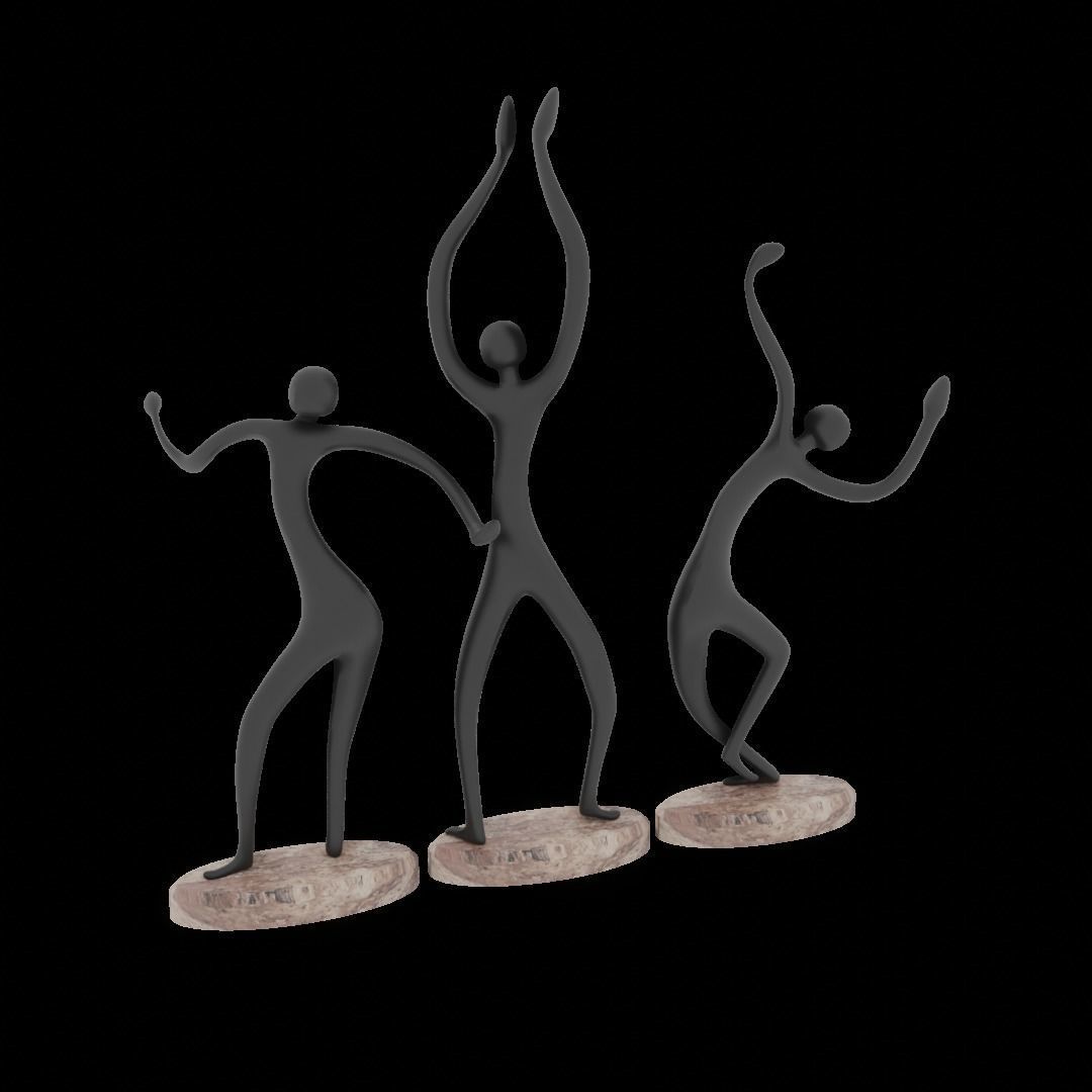 Abstract dance Figurine 3D model_4