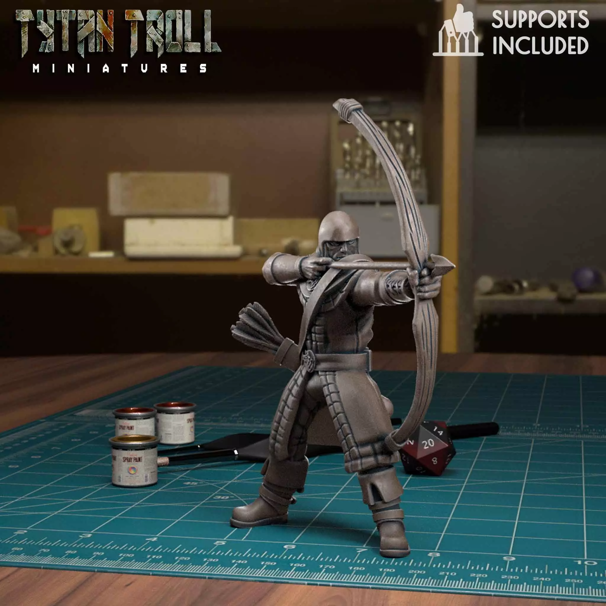 Northern Guard Archer - Pre-Supported 3D print model_0