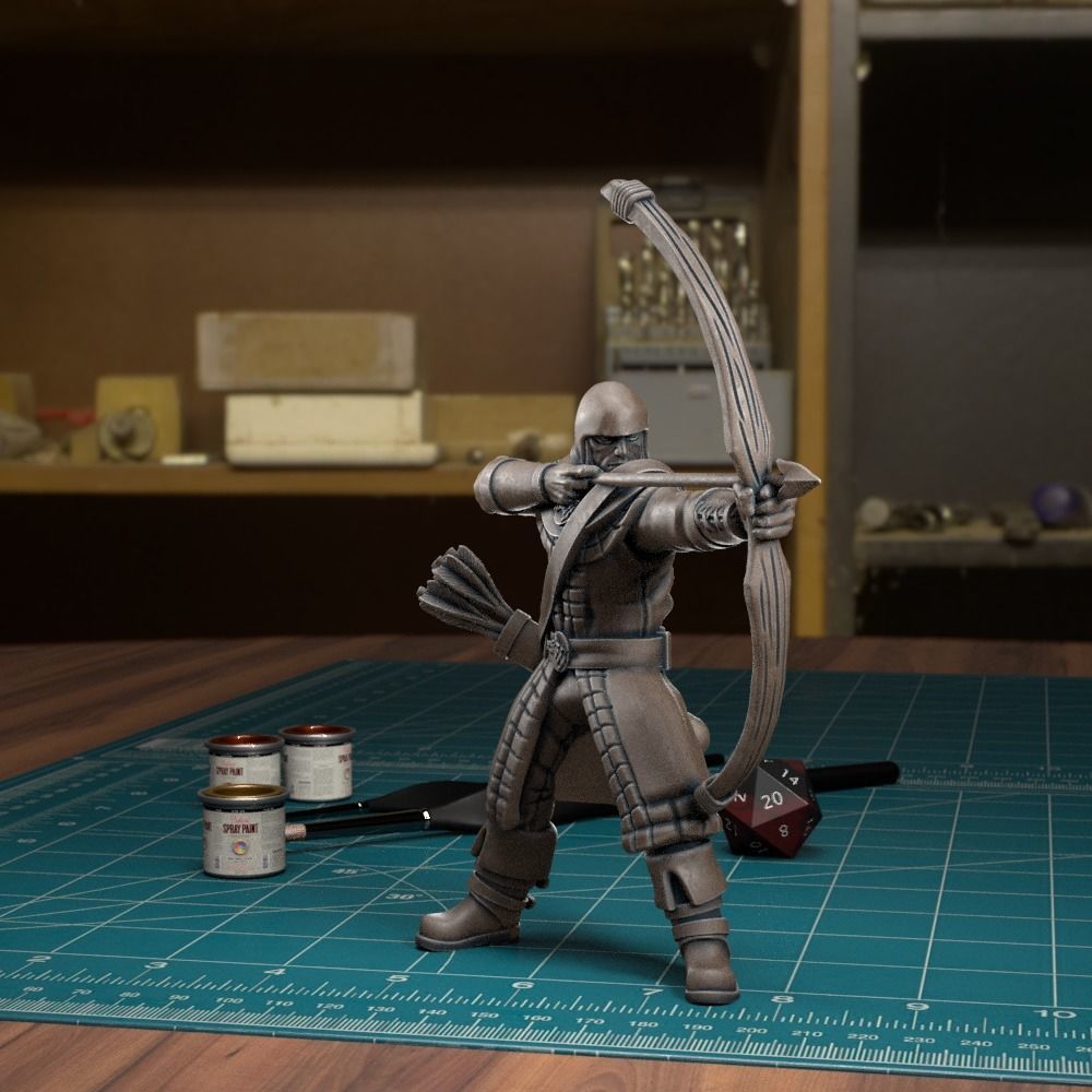 Northern Guard Archer - Pre-Supported 3D print model_1