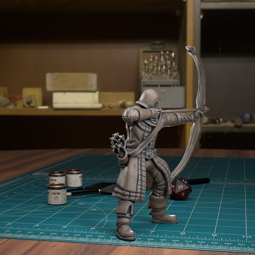 Northern Guard Archer - Pre-Supported 3D print model_4