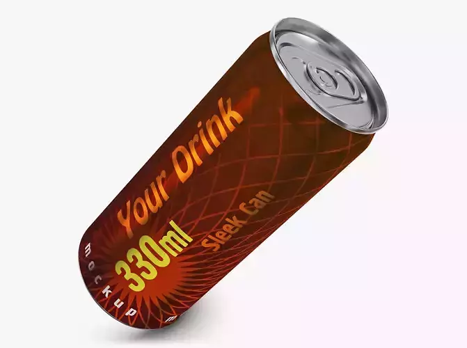 Aluminum Sleek Can 330ml v 2 3D model
