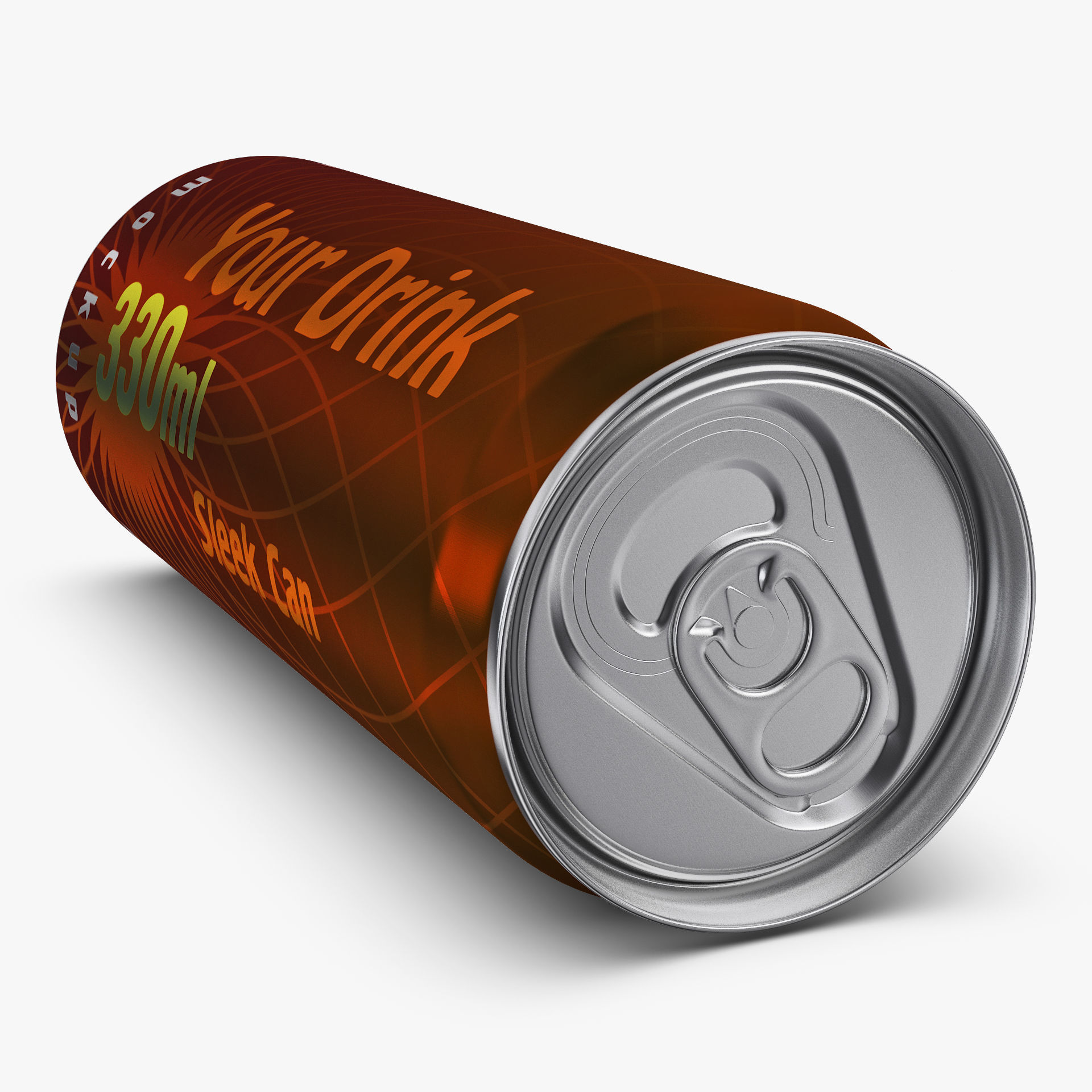 Aluminum Sleek Can 330ml v 2 3D model_7