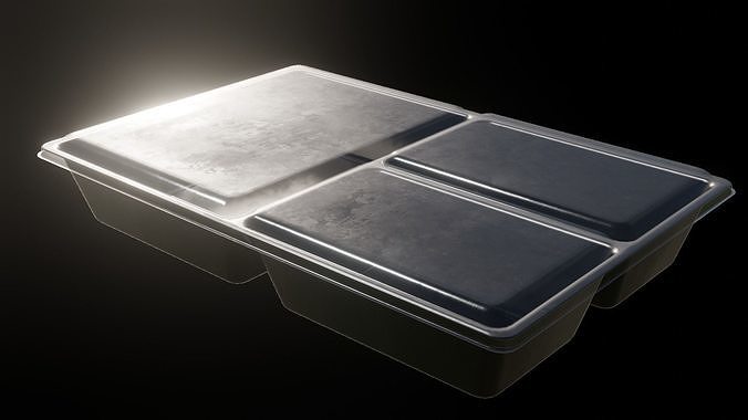 Transparent Plastic Food Container 3D model Low-poly 3D model