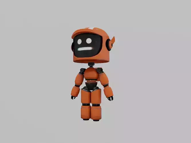 SCI-FI red robot model from Love death and Robots Low-poly 3D model