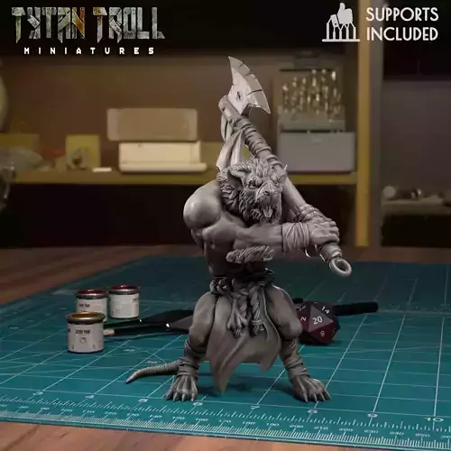 Ratman Axeman 02 - Pre-Supported