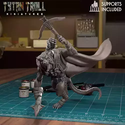 Ratman Crossbow 03 - Pre-Supported 3D print model