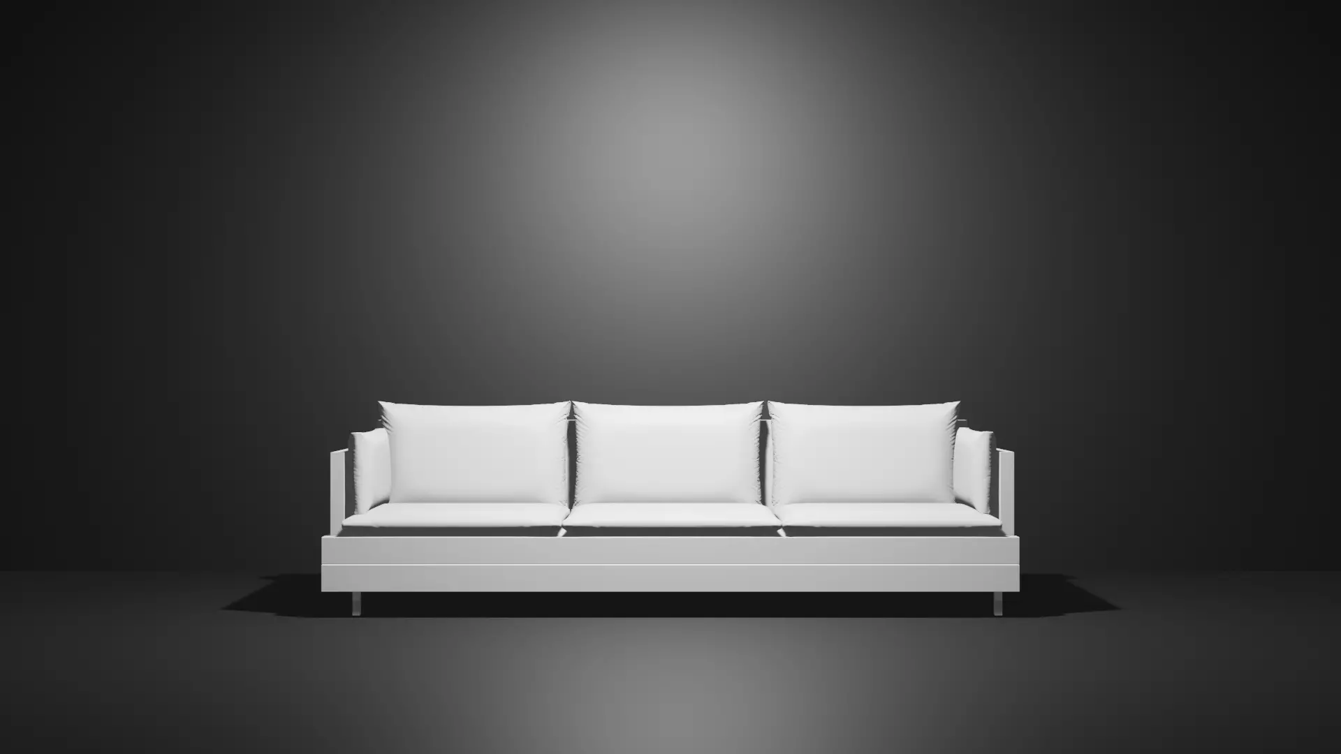 3d sofa 3 seater lowpoly Free low-poly 3D model
