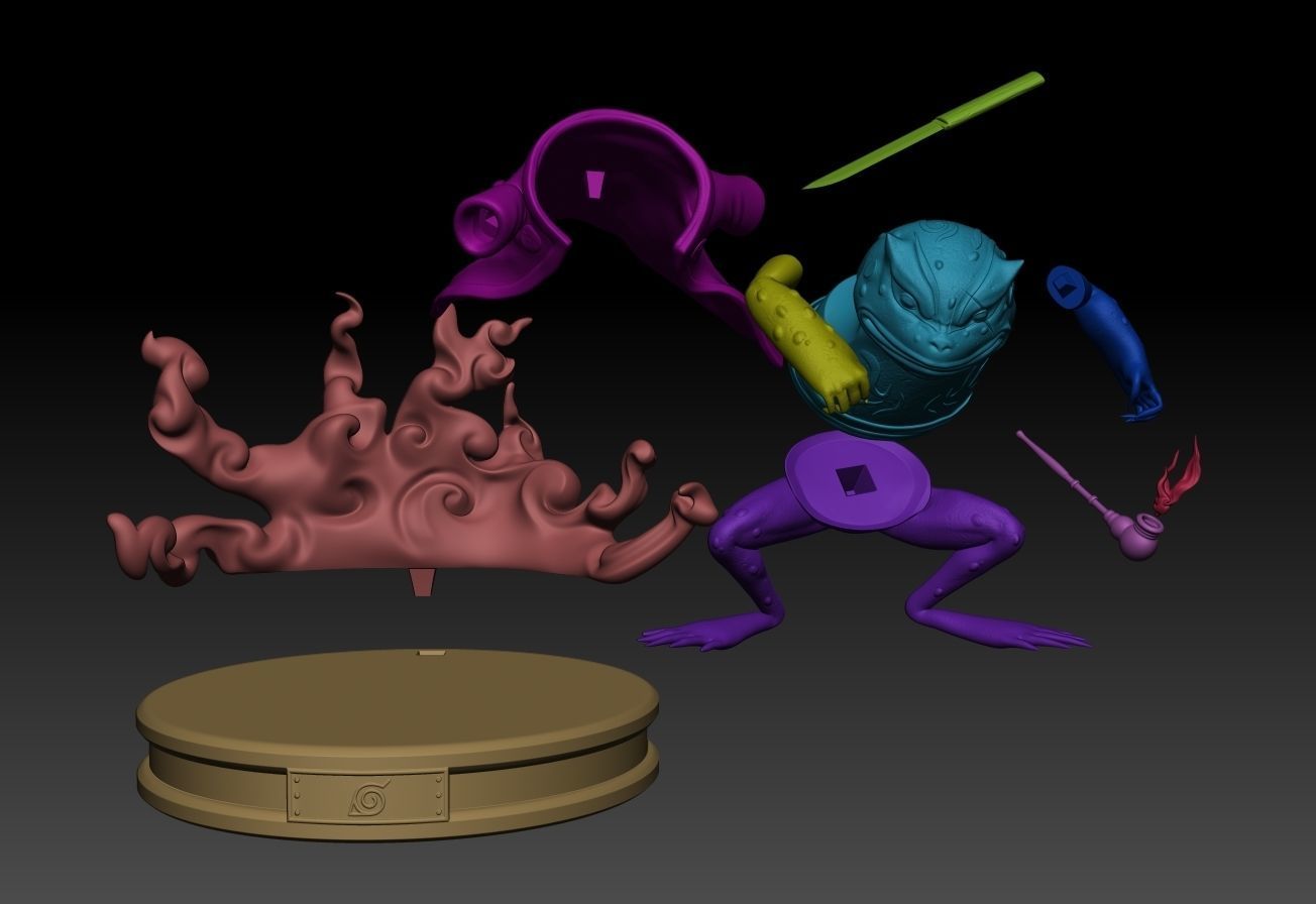 Gamabunta Naruto - Ready to print 3d model 3D print model_1