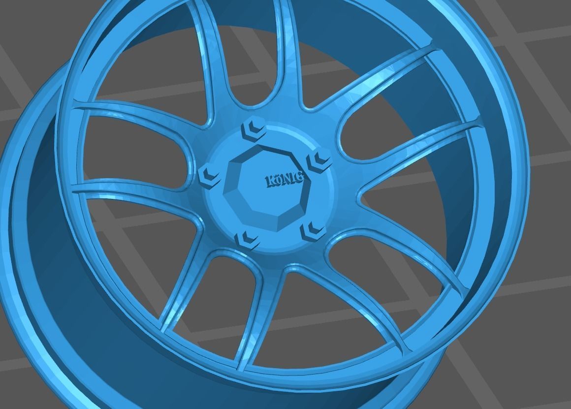 Konig Wheels 1-24 Scale  18 inch        1-10 1-18 ADJUSTABLE 3D model_5