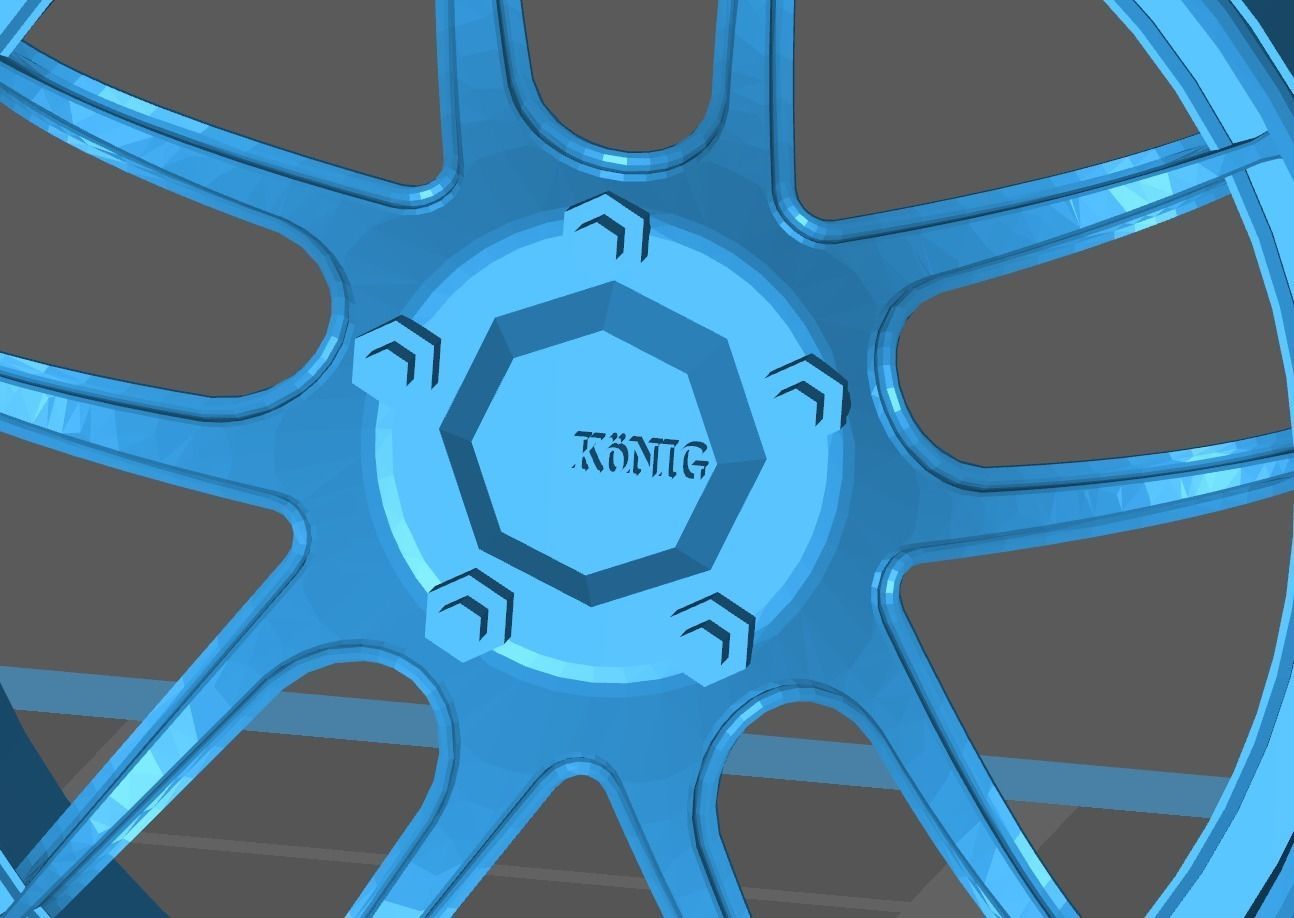 Konig Wheels 1-24 Scale  18 inch        1-10 1-18 ADJUSTABLE 3D model_4