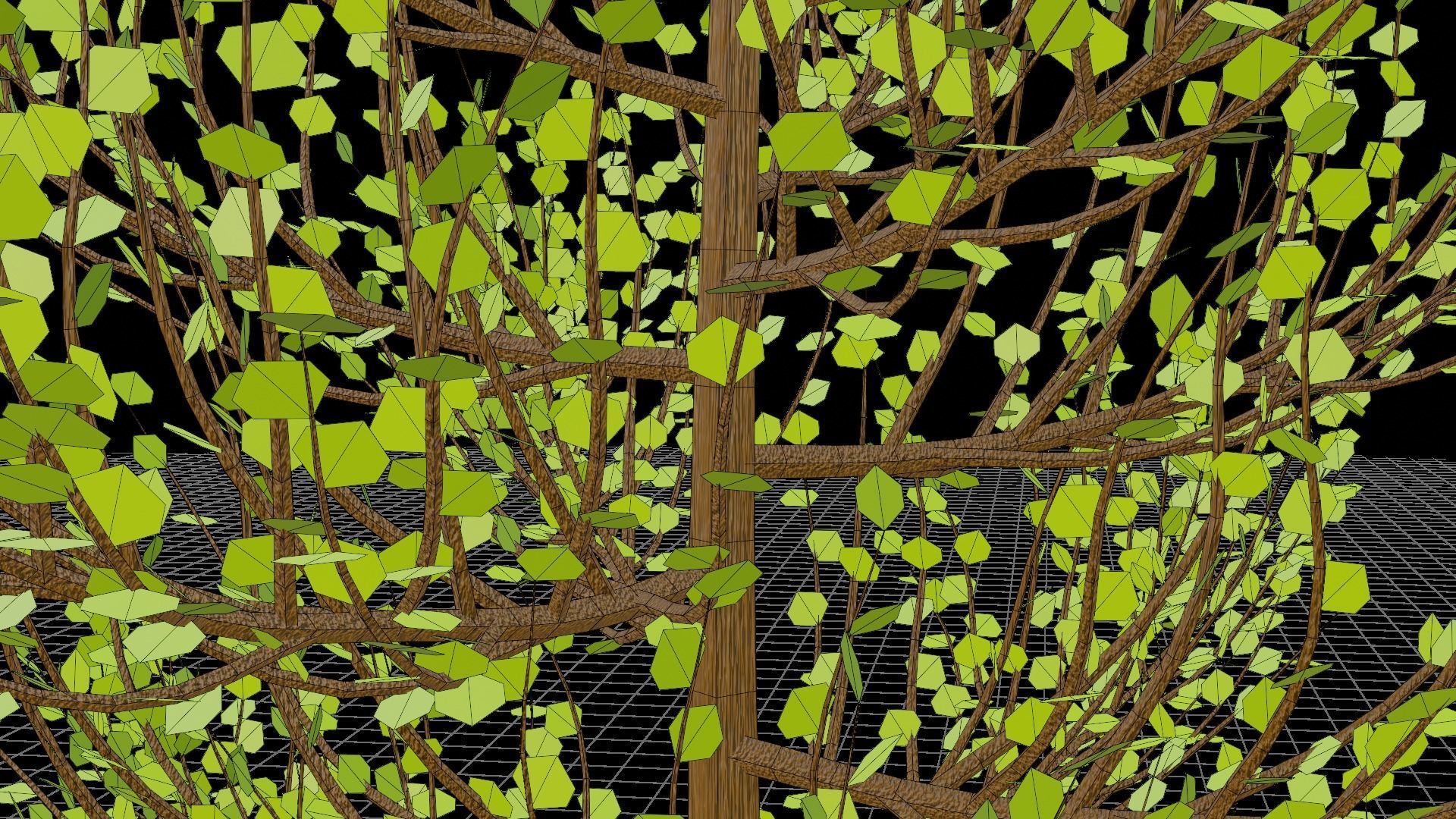 Spring or Summer Tree PBR low-poly game ready  Low-poly 3D model_2