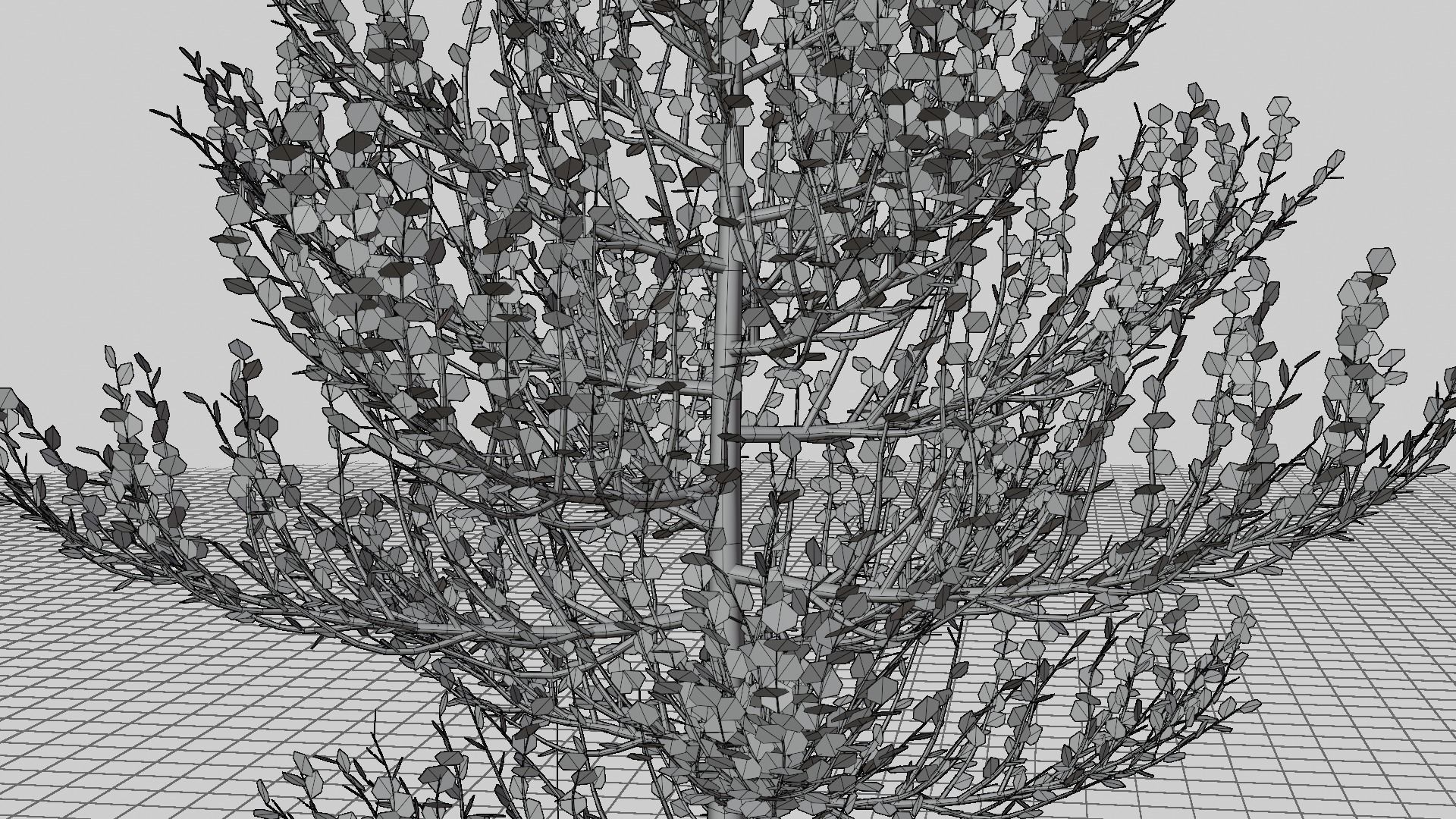 Spring or Summer Tree PBR low-poly game ready  Low-poly 3D model_12