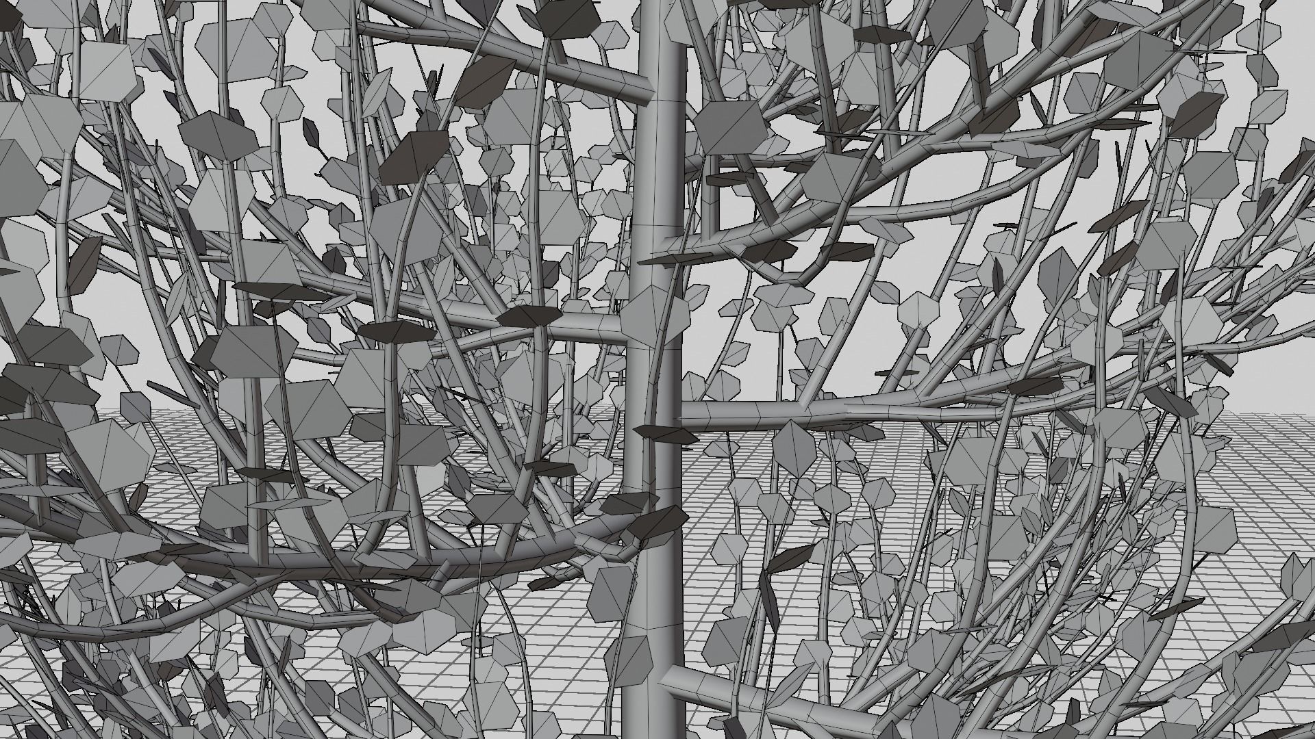 Spring or Summer Tree PBR low-poly game ready  Low-poly 3D model_11