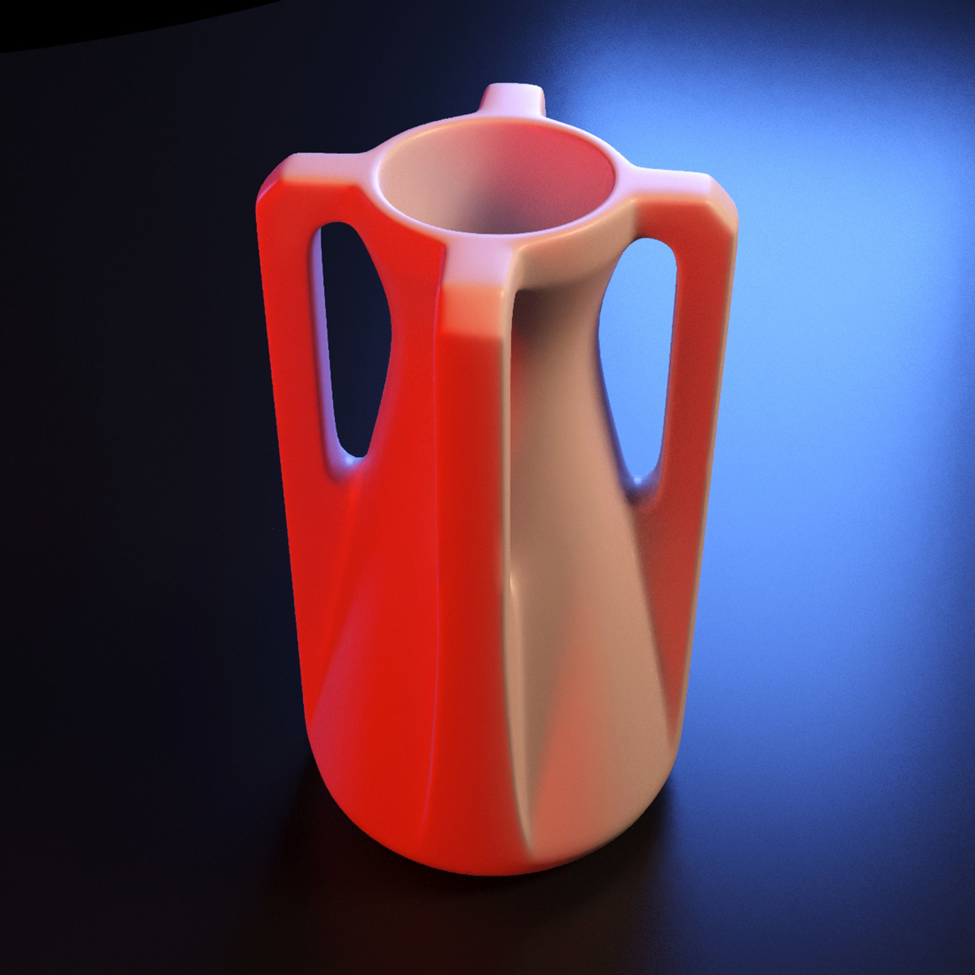 Vase geometric roman stl 3D print model_6