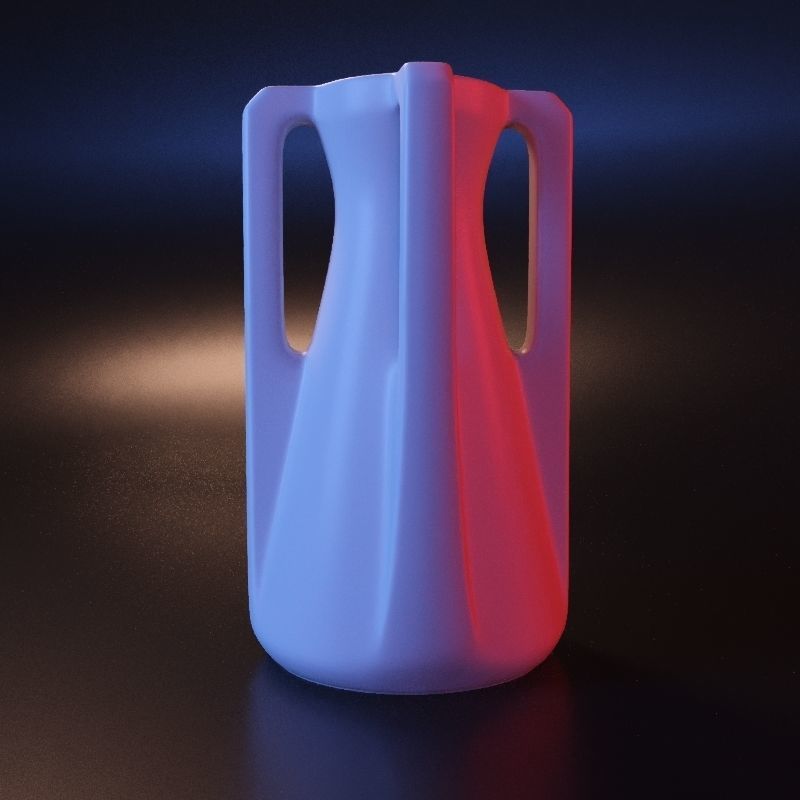 Vase geometric roman stl 3D print model_15
