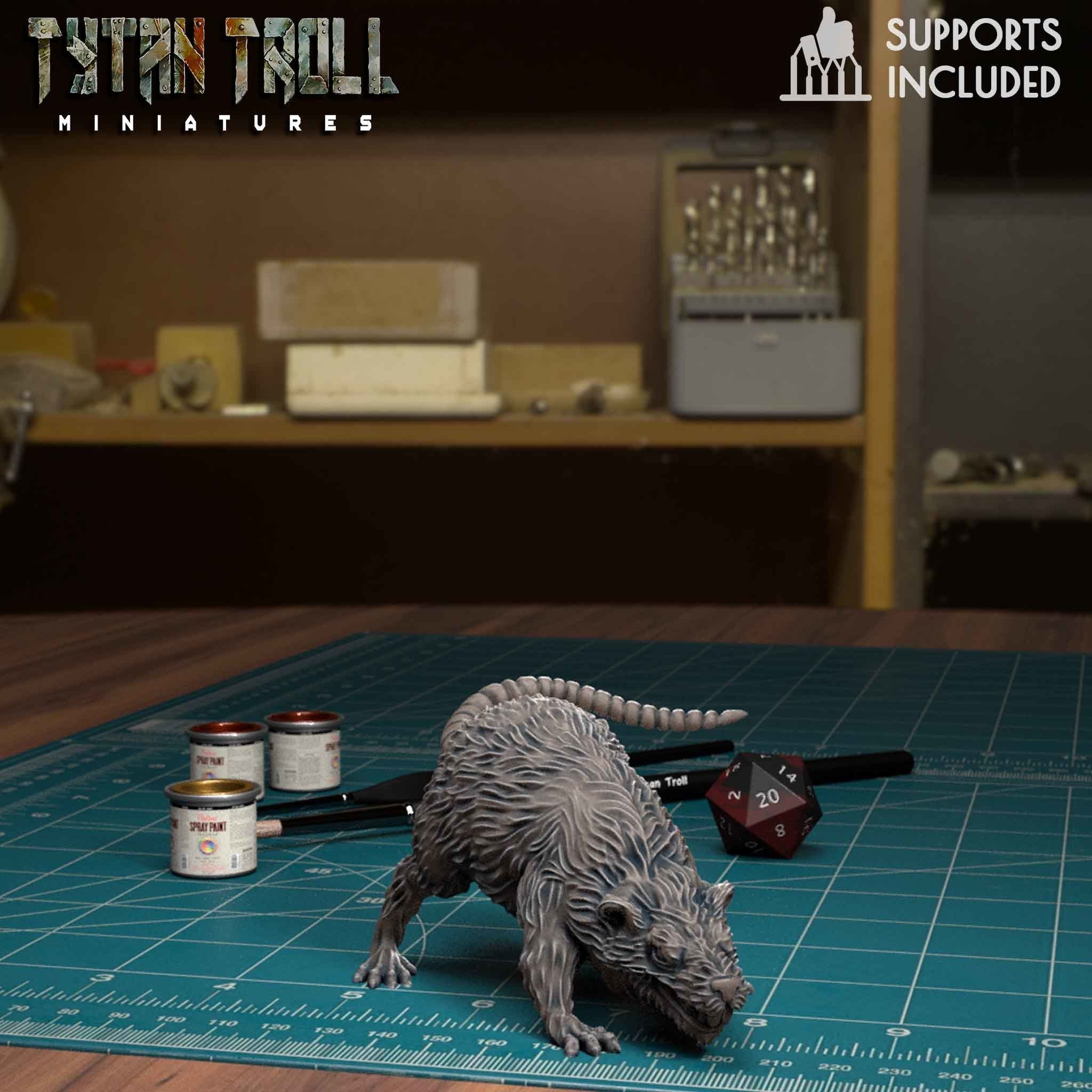 Giant Rat Bundle - Pre-Supported 3D print model_1