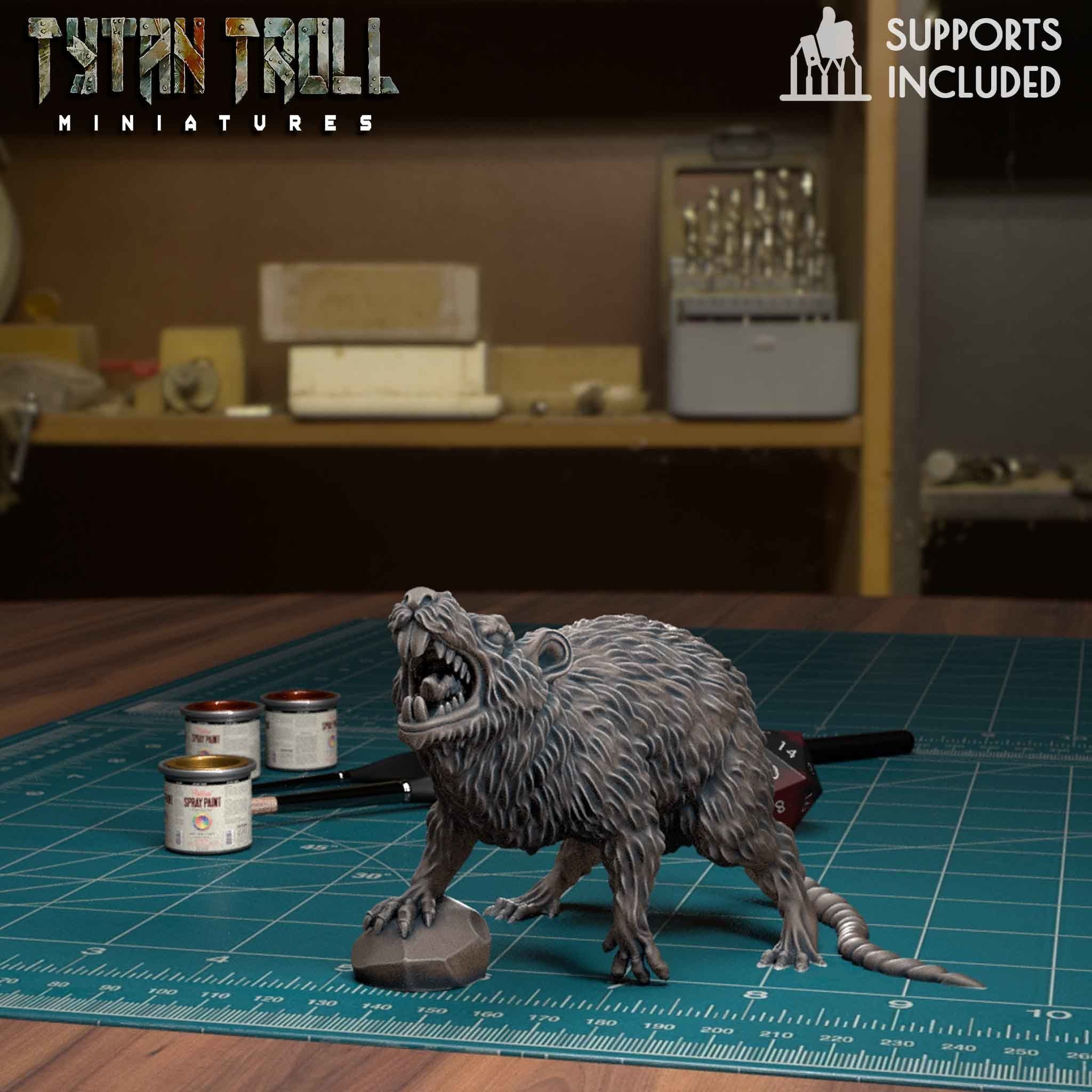 Giant Rat Bundle - Pre-Supported 3D print model_4