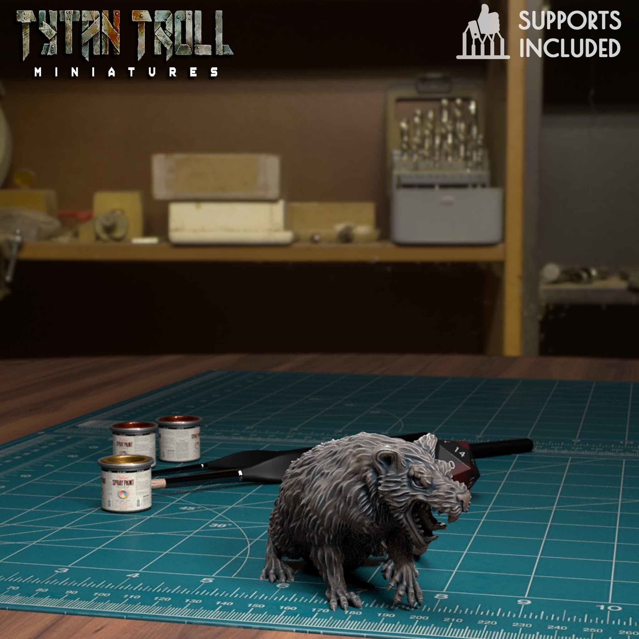 Giant Rat Bundle - Pre-Supported 3D print model_2