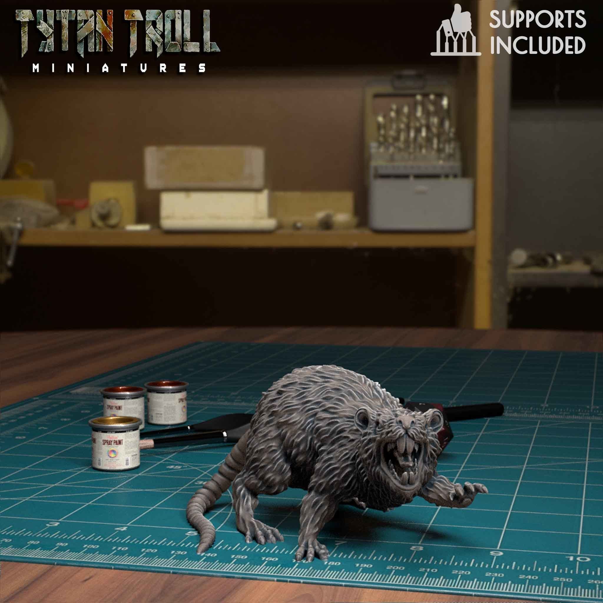 Giant Rat Bundle - Pre-Supported 3D print model_7