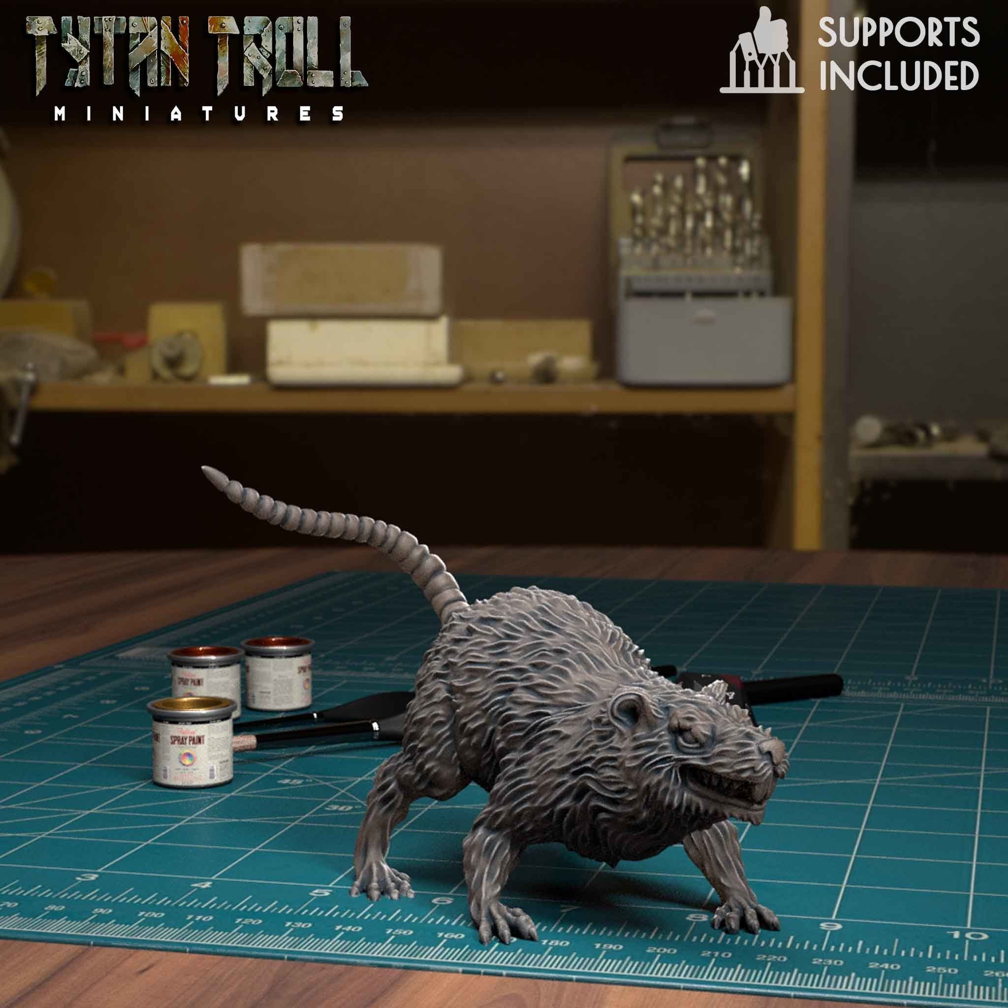 Giant Rat Bundle - Pre-Supported 3D print model_8
