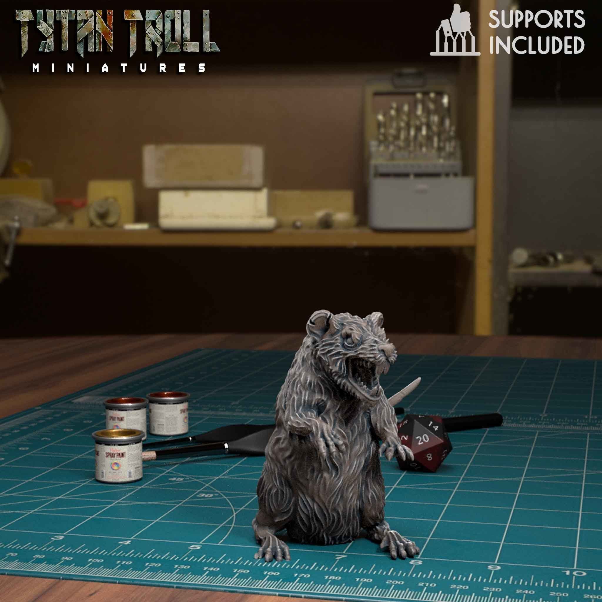 Giant Rat Bundle - Pre-Supported 3D print model_3