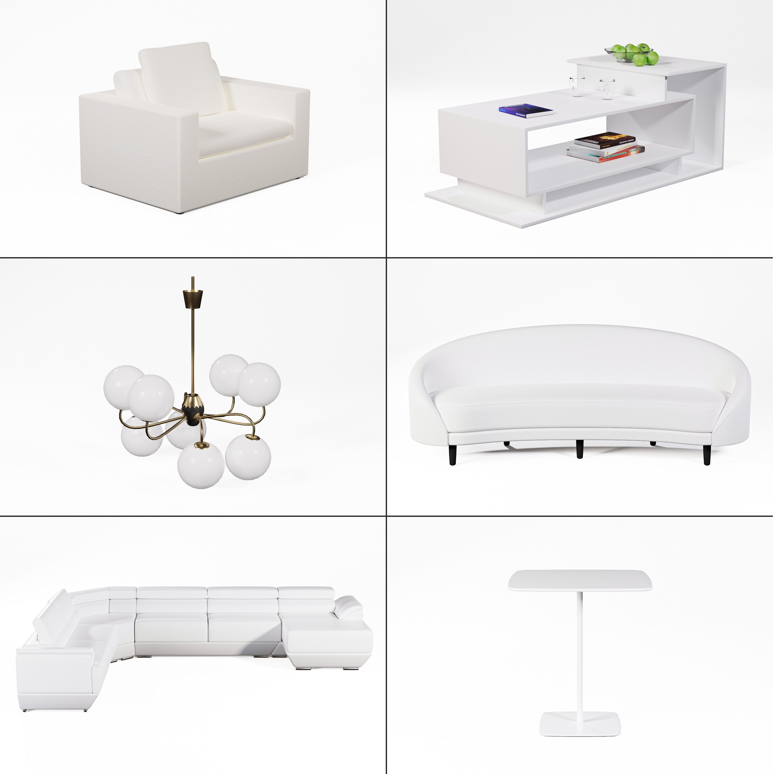 White Colored Furniture Collection _1