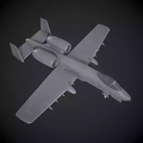 A-10 Aircraft Low-poly 3D model