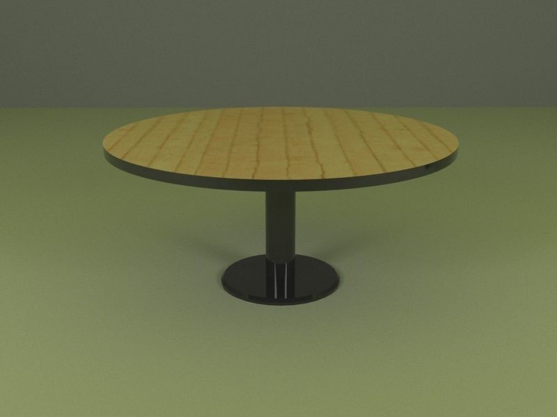 table round with base Free 3D model_3