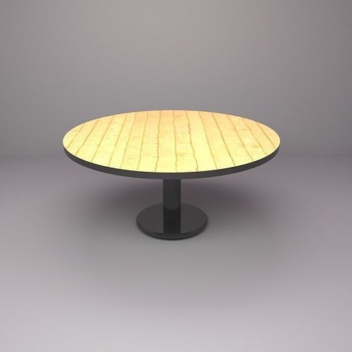 table round with base Free 3D model