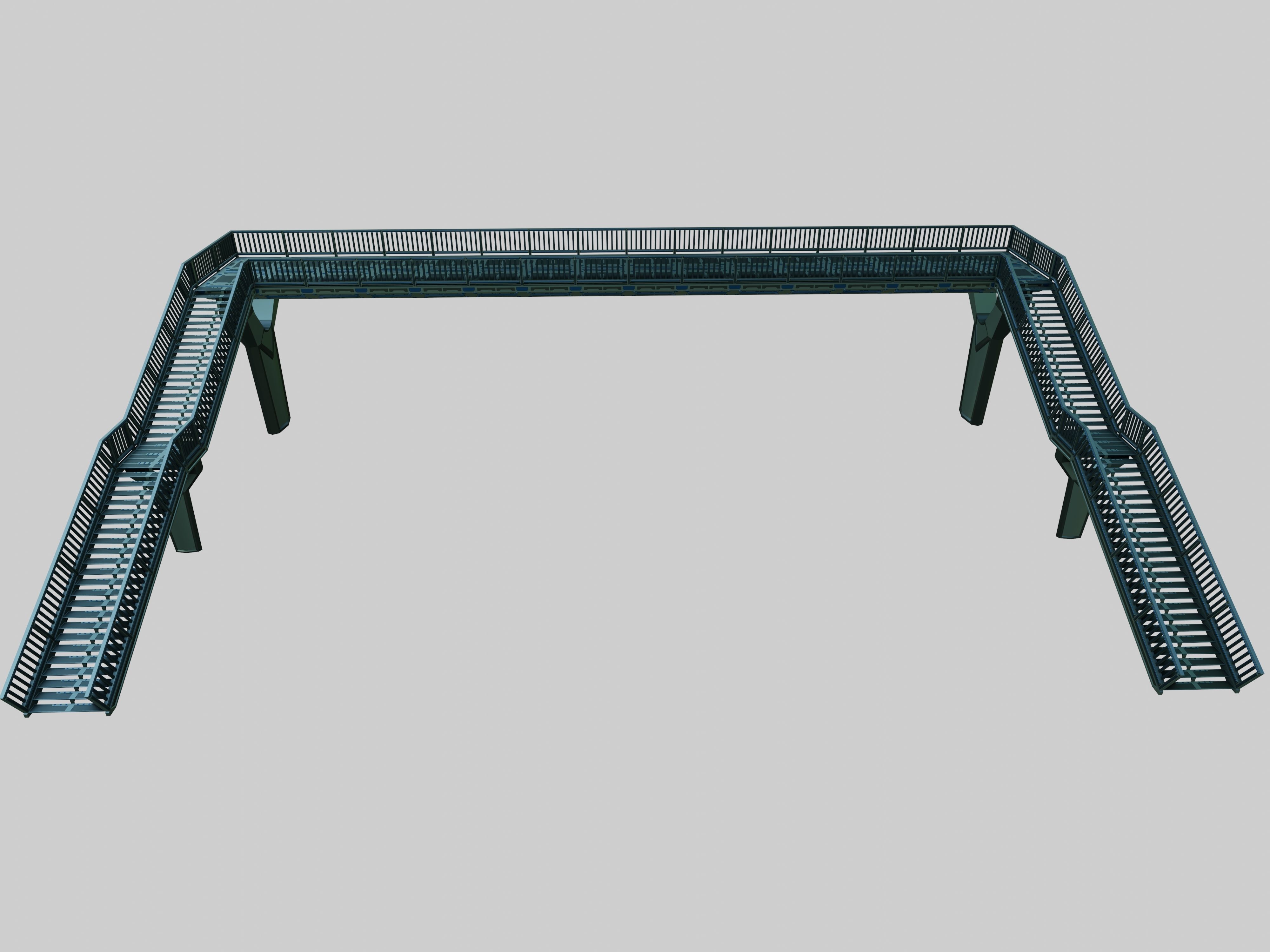 SCIFI-Pedestrian Bridge- Type-1 3D model_9