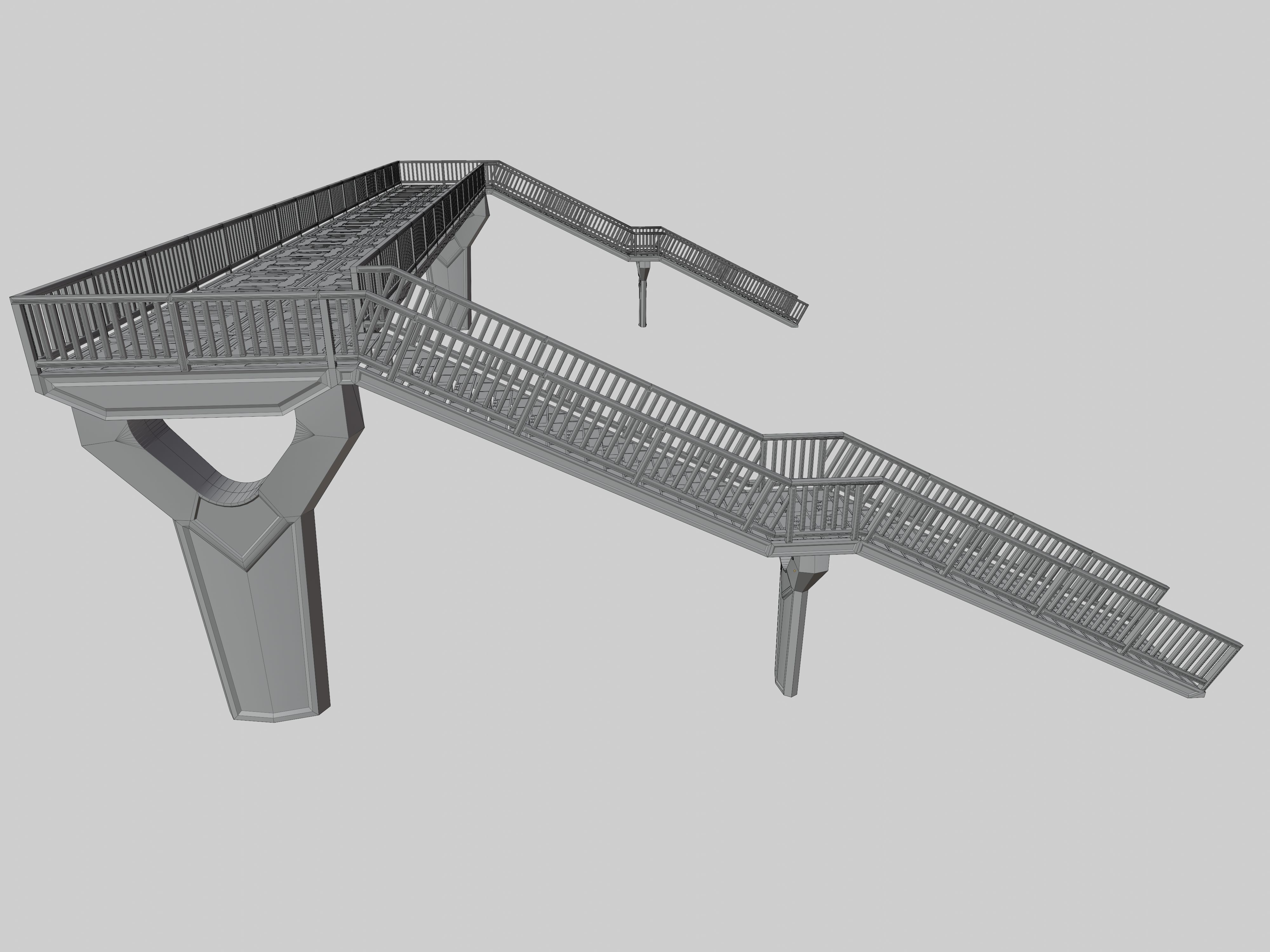 SCIFI-Pedestrian Bridge- Type-1 3D model_17