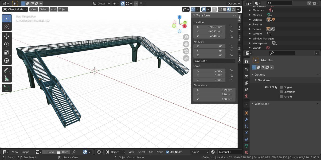SCIFI-Pedestrian Bridge- Type-1 3D model_20