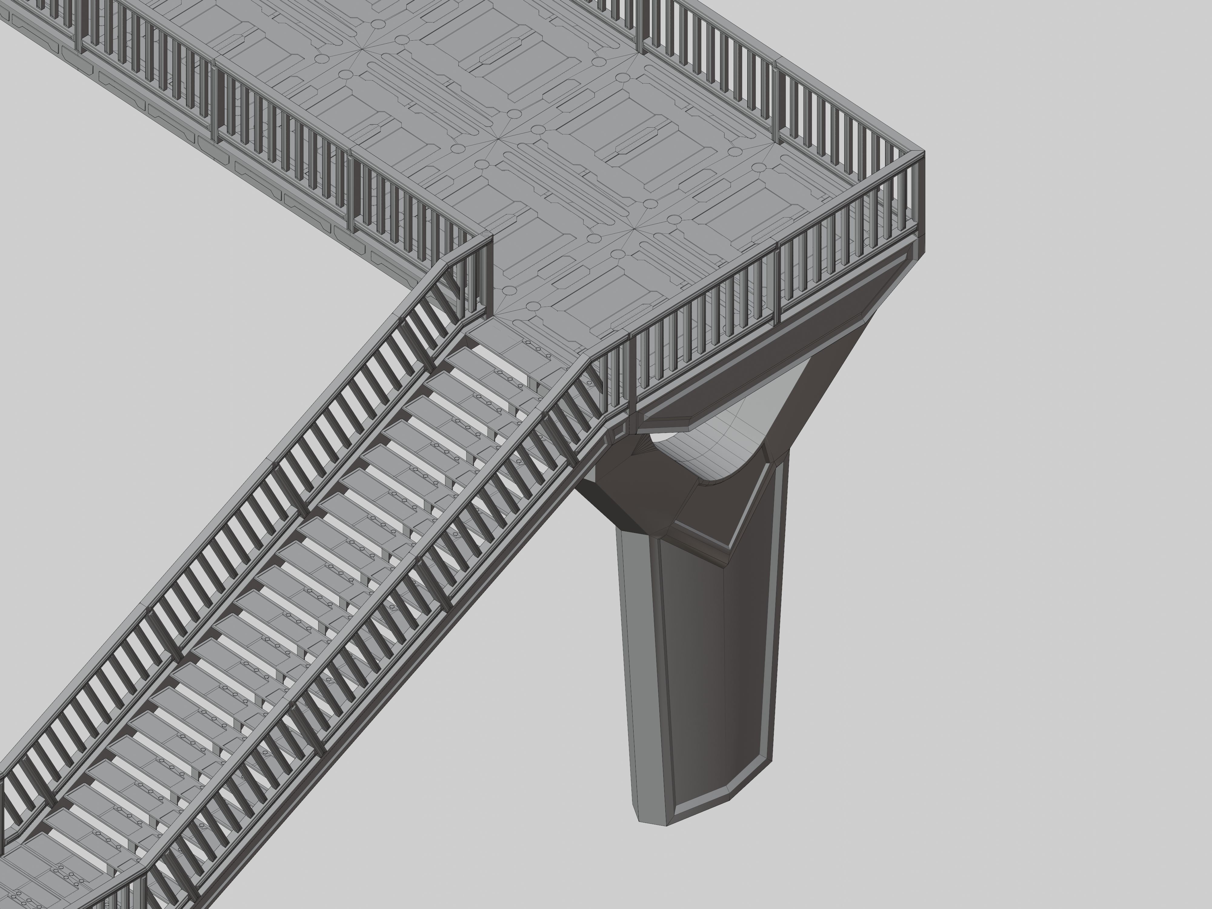 SCIFI-Pedestrian Bridge- Type-1 3D model_19