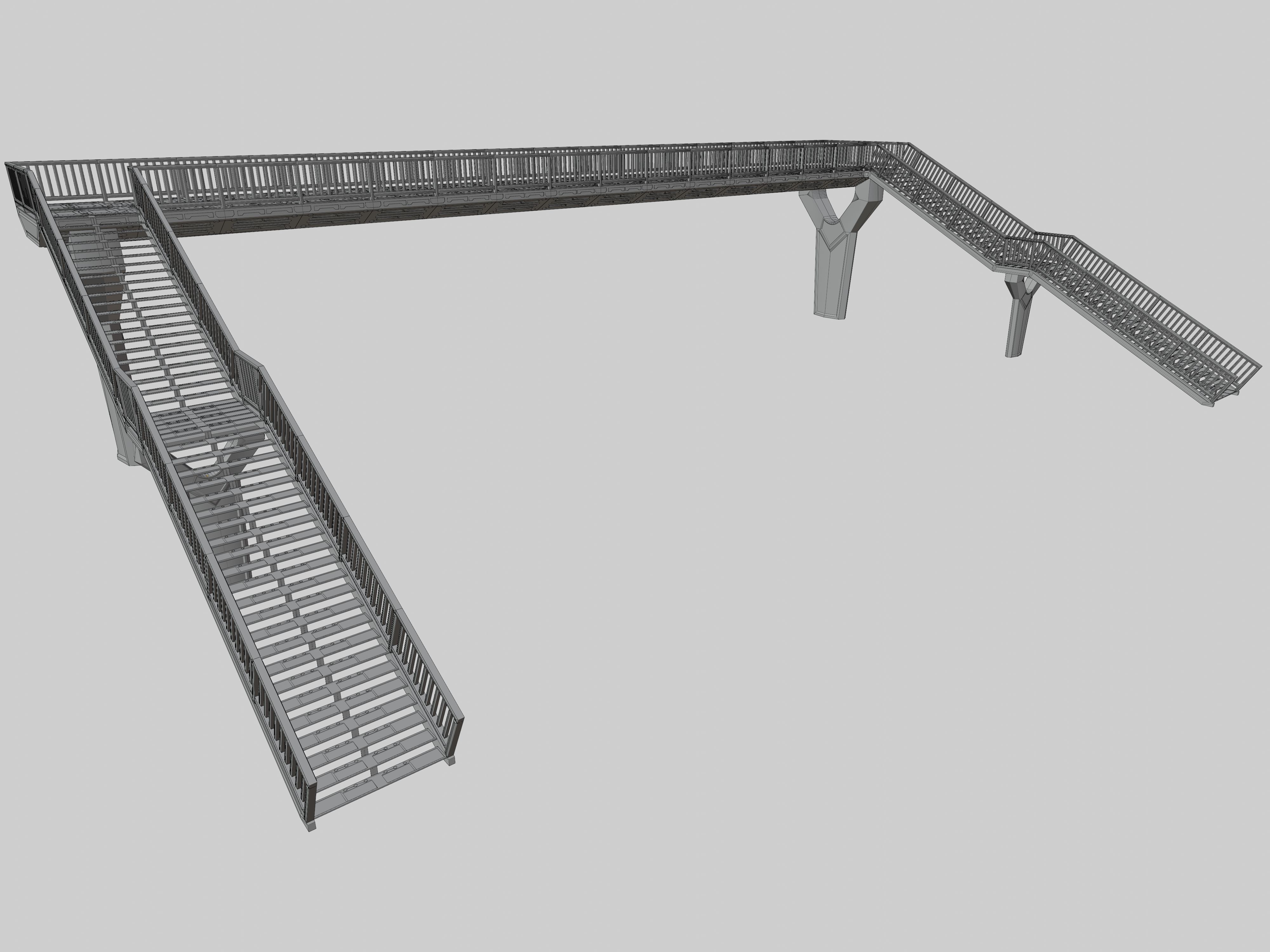 SCIFI-Pedestrian Bridge- Type-1 3D model_16